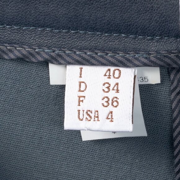 Brunello Cucinelli AW/15 Navy Stretch-Nappa Leather Leggings - Picture 9 of 11